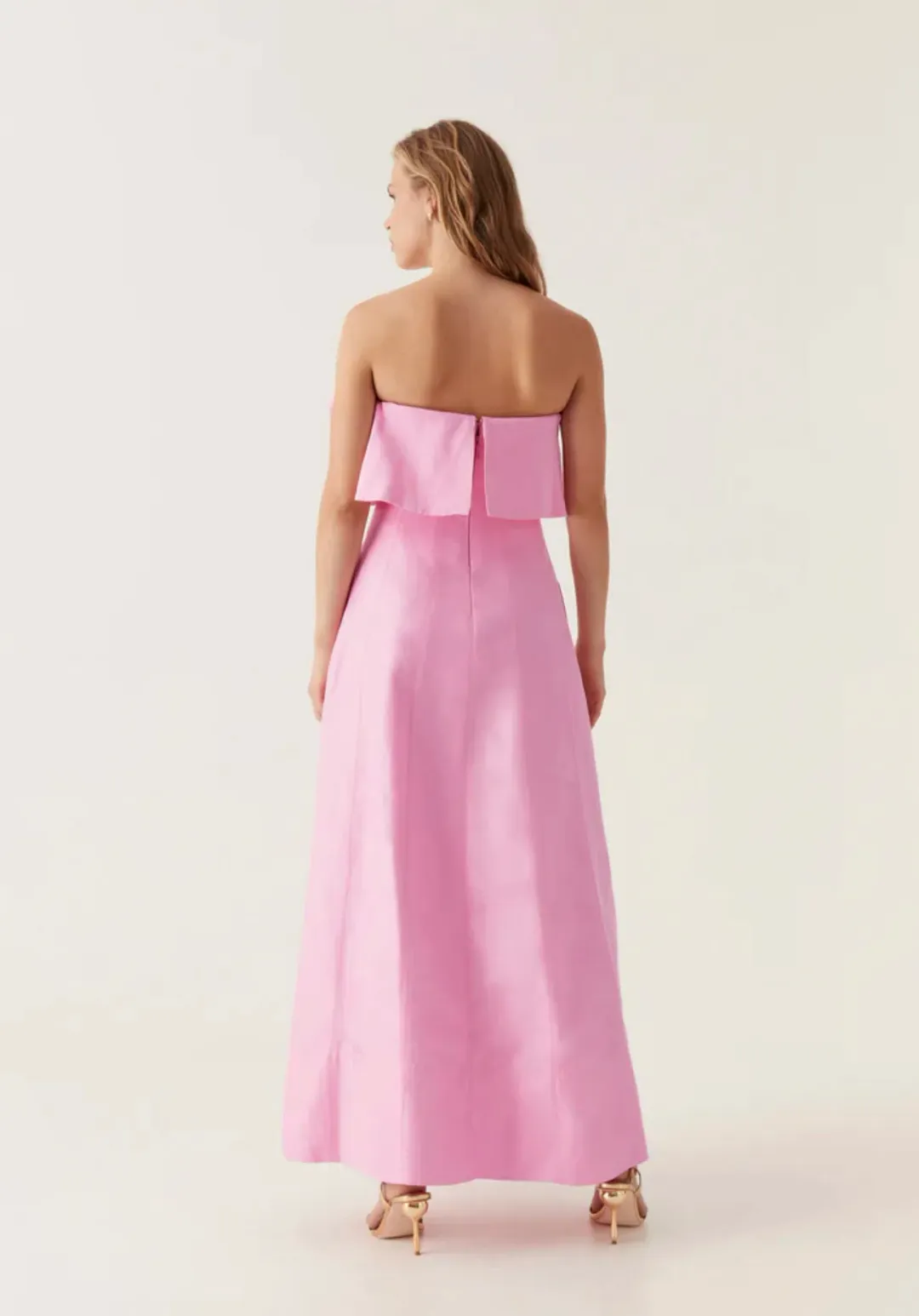 Aje Shallows Strapless Gown in Pink Size 8 for rent on The Volte - main image