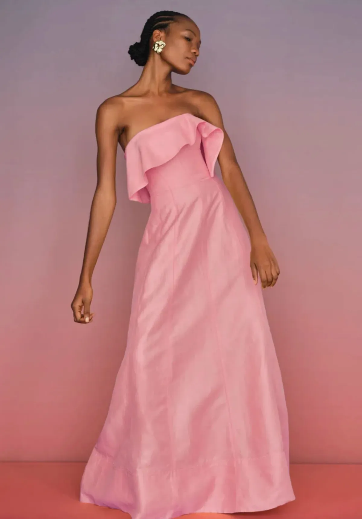 Aje Shallows Strapless Gown in Pink Size 8 - Image 6
