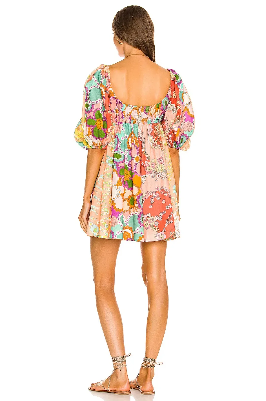 Zimmermann Lola Panelled Mini Dress Spliced Floral Size 1 / 10 AU for rent on The Volte - main image
