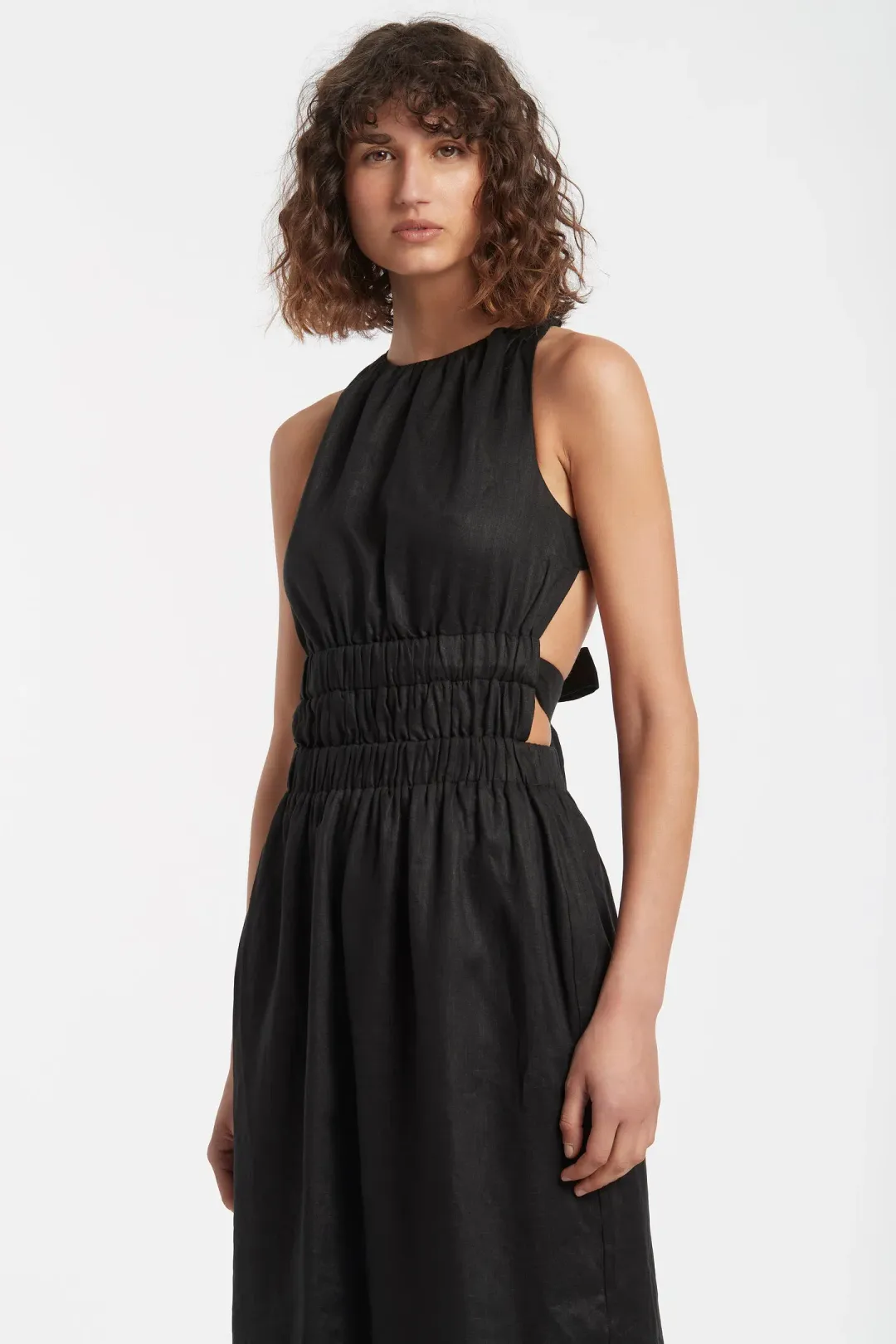 Sir The Label Franc Cross Back Gown Black Size 1 / AU 8  for rent on The Volte - main image