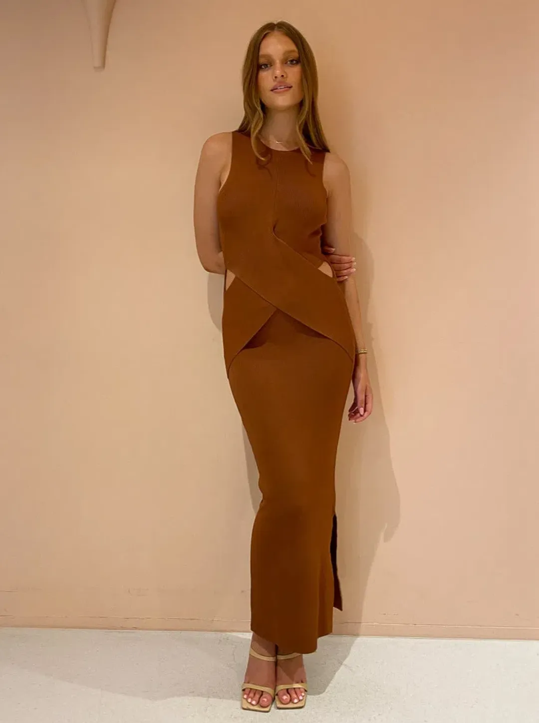 Sir The Label Josephine Dress Hazel Size 3 / AU 12 for rent on The Volte - main image