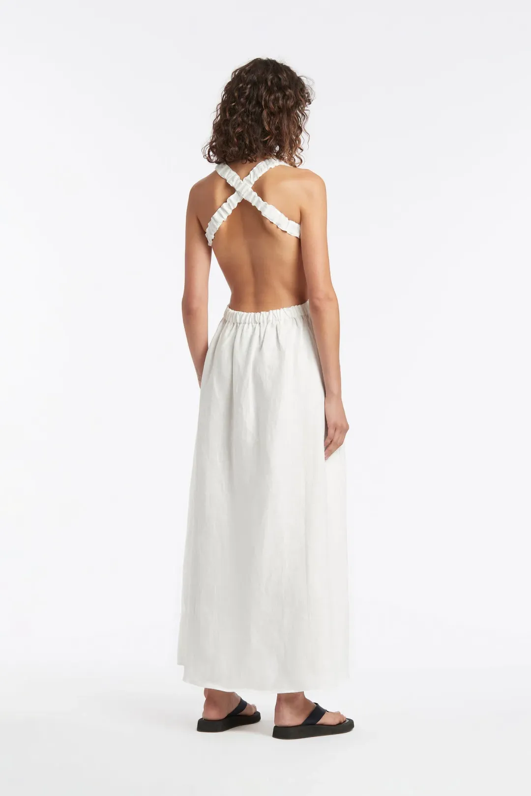 Sir The Label Alena Maxi Dress Ivory Size 3 / AU 12  for rent on The Volte - main image