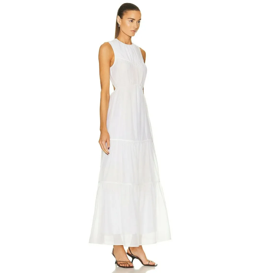 Sir The Label Emme Tiered Dress Ivory Size 4 / AU 14  for rent on The Volte - main image