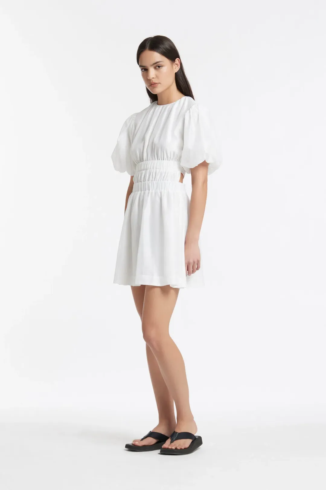 Sir The Label Franc Open Back Mini Dress White Size 0 / AU 6  for rent on The Volte - main image