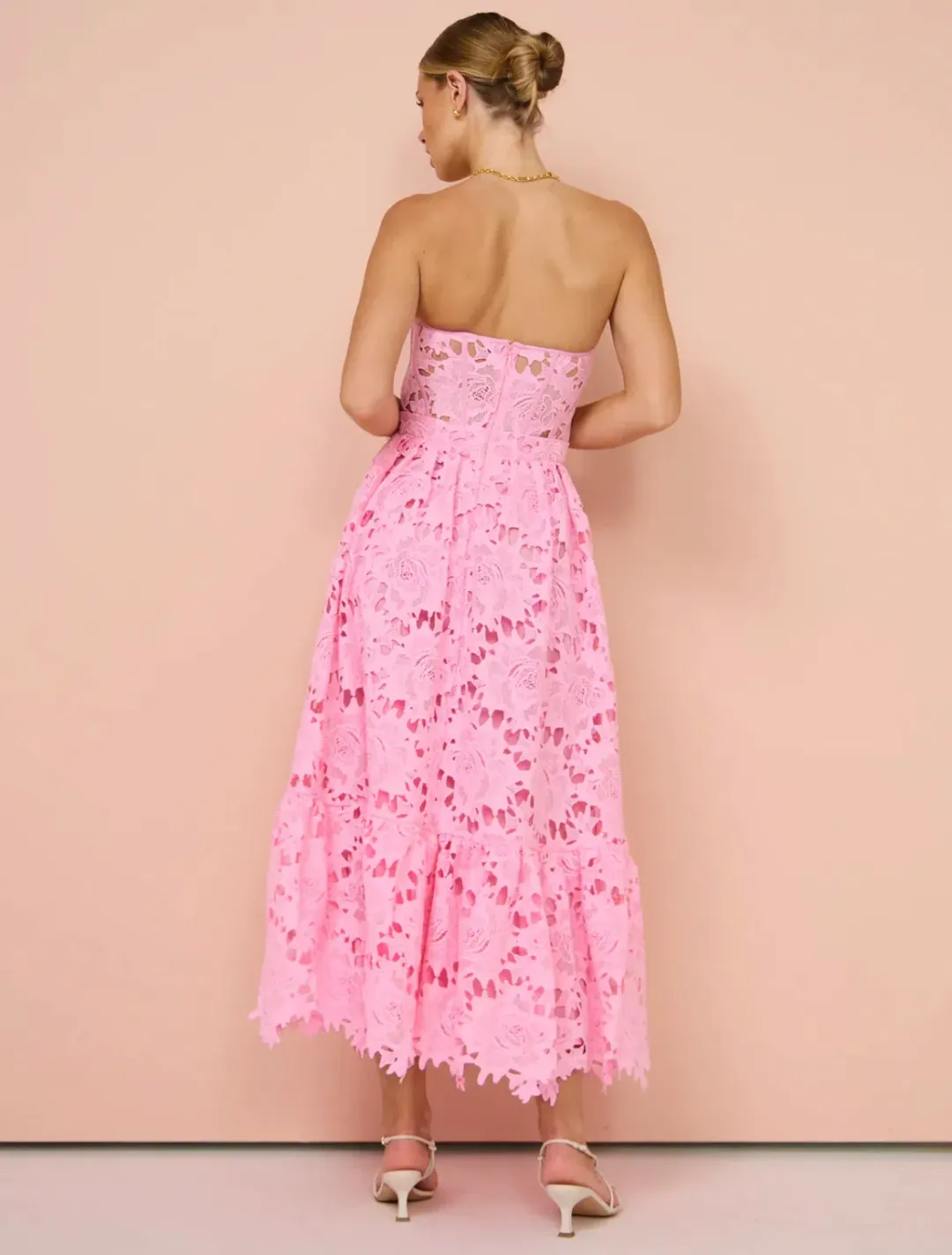 Leo Lin Emilia Bustier Dress Pink Size AU 14  for rent on The Volte - main image