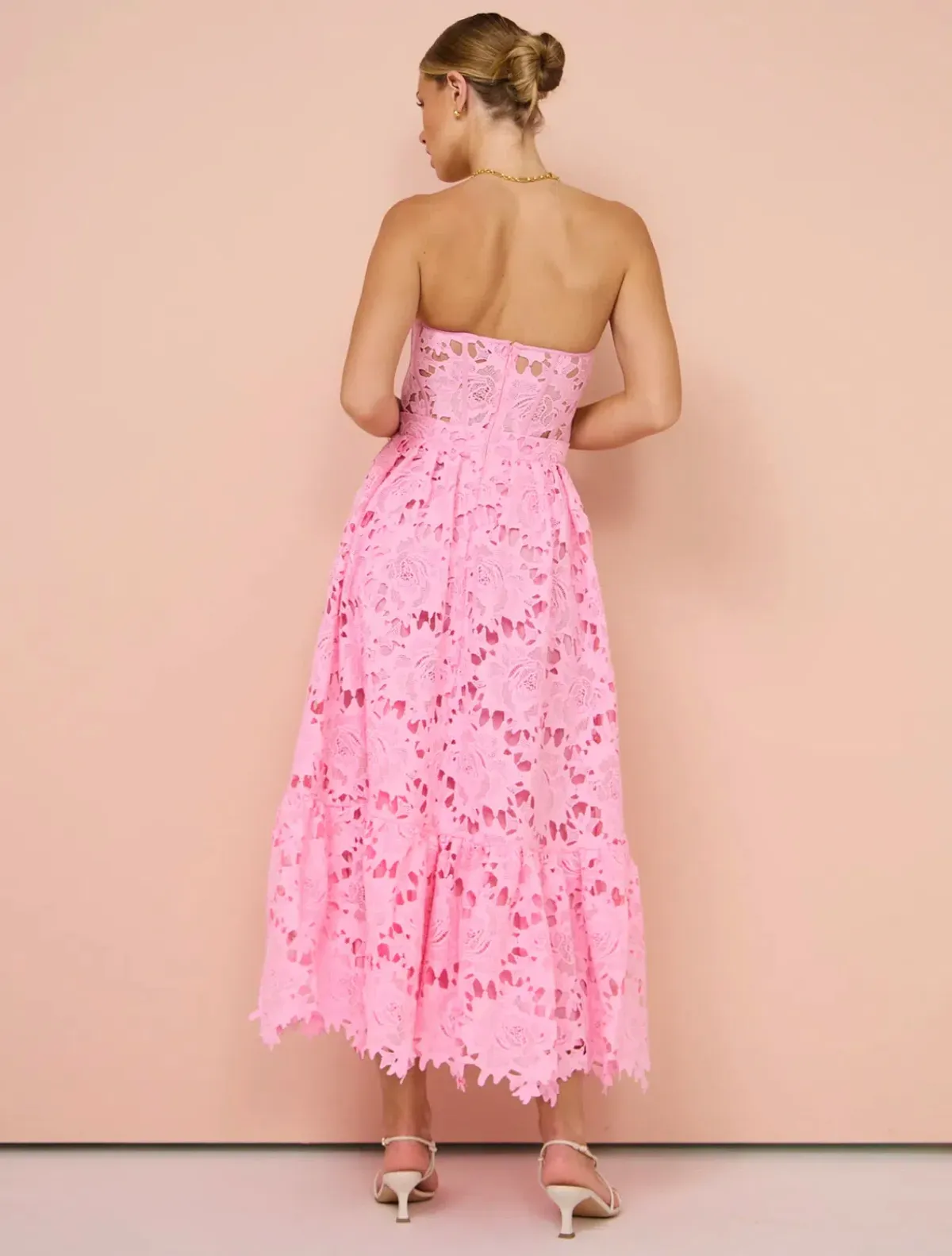 Leo Lin Emilia Bustier Dress Pink Size AU 14  - Image 2