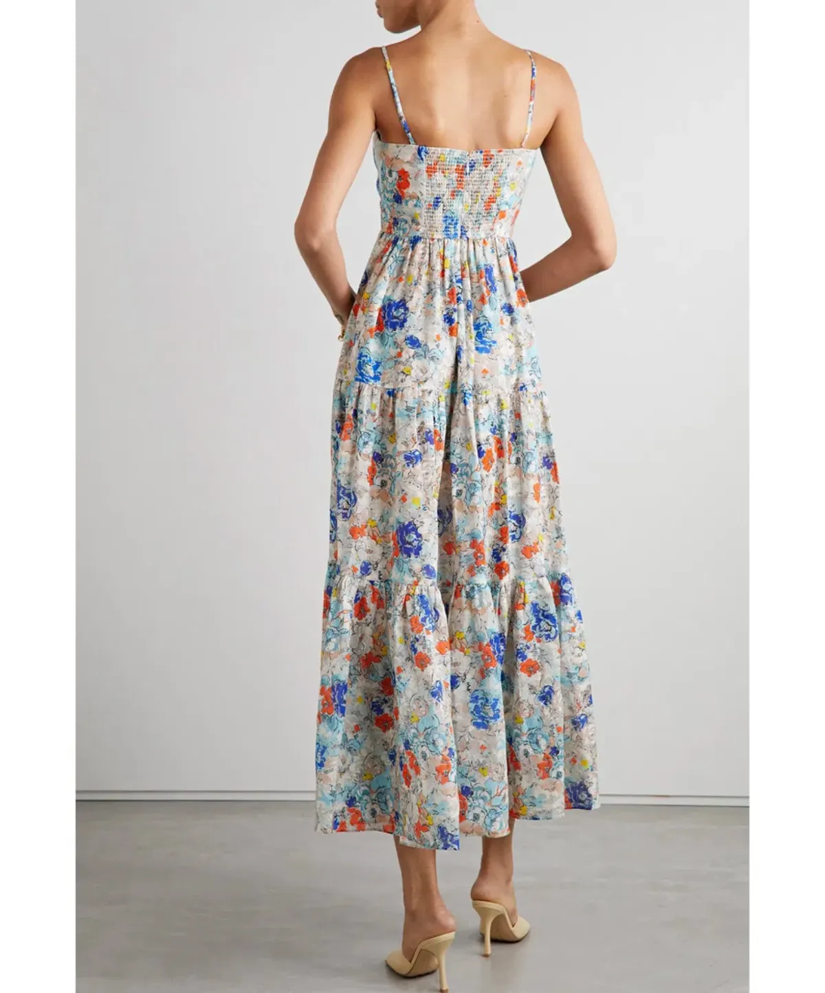 Zimmermann Clover Linen Midi Dress Floral Print Size 2 / AU 12 - Image 2