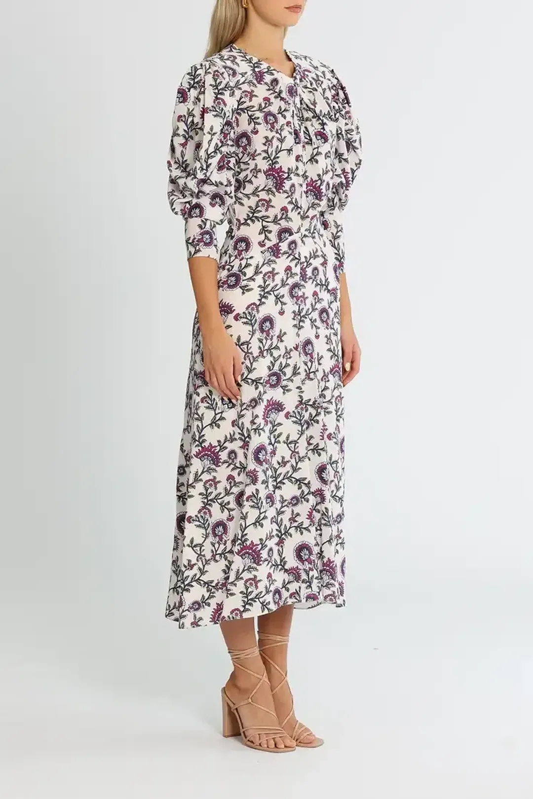 Isabel Marant Baga Ecru Dress Multi Size AU 10 for rent on The Volte - main image