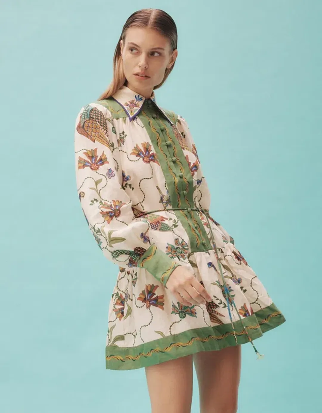 Alemais Birdie Mini Dress Print Size 6 for rent on The Volte - main image