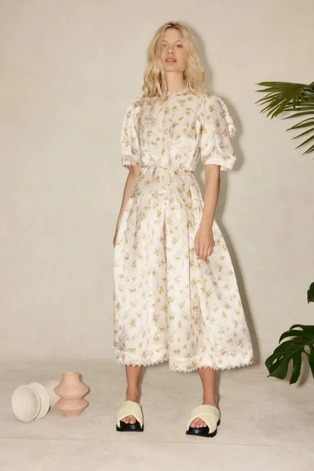 Alemais Bea Midi Dress Floral Size 6 for rent on The Volte - main image