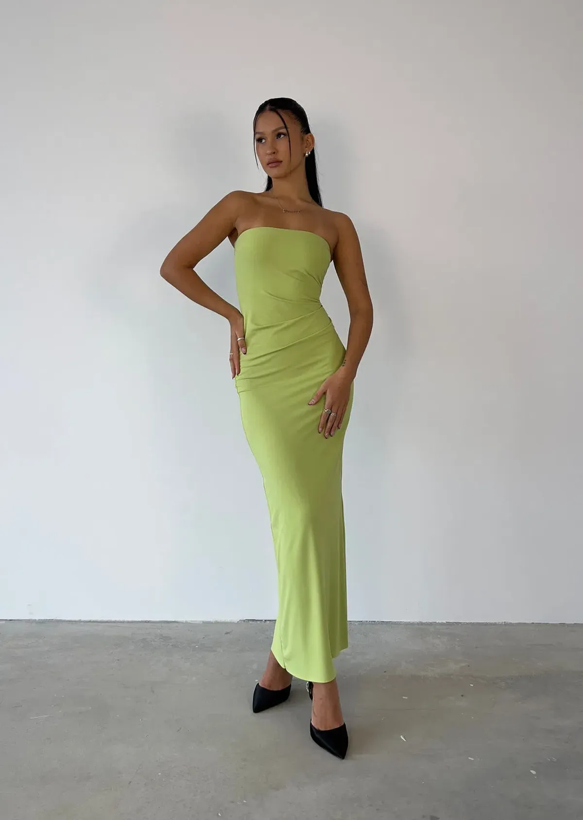 Bec & Bridge Myla Lime Strapless Dress Green Size 8 - Image 1