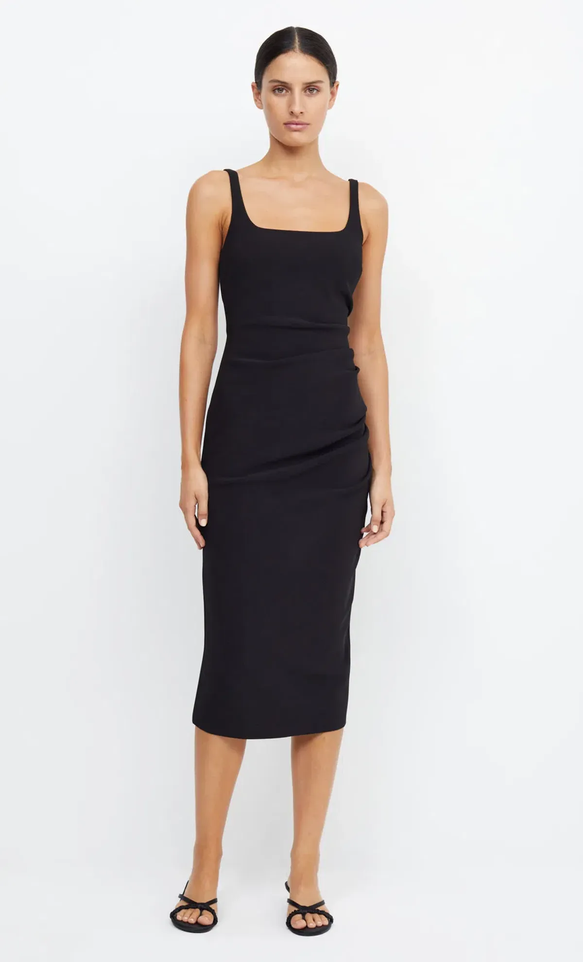 Bec and Bridge Be Mine Square Neck Midi Dress Black Size 14 - Image 1