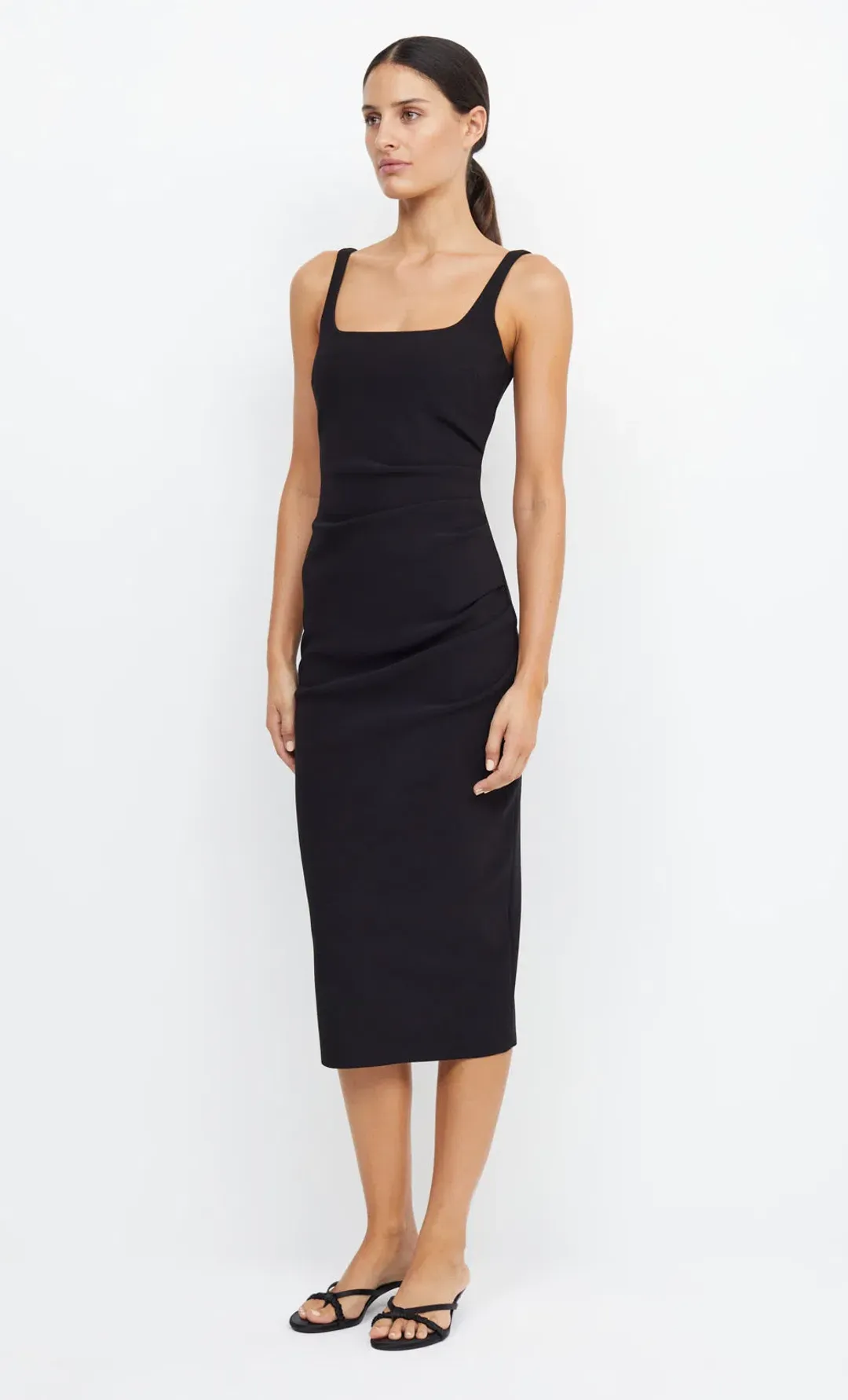 Bec and Bridge Be Mine Square Neck Midi Dress Black Size 14 for rent on The Volte - main image