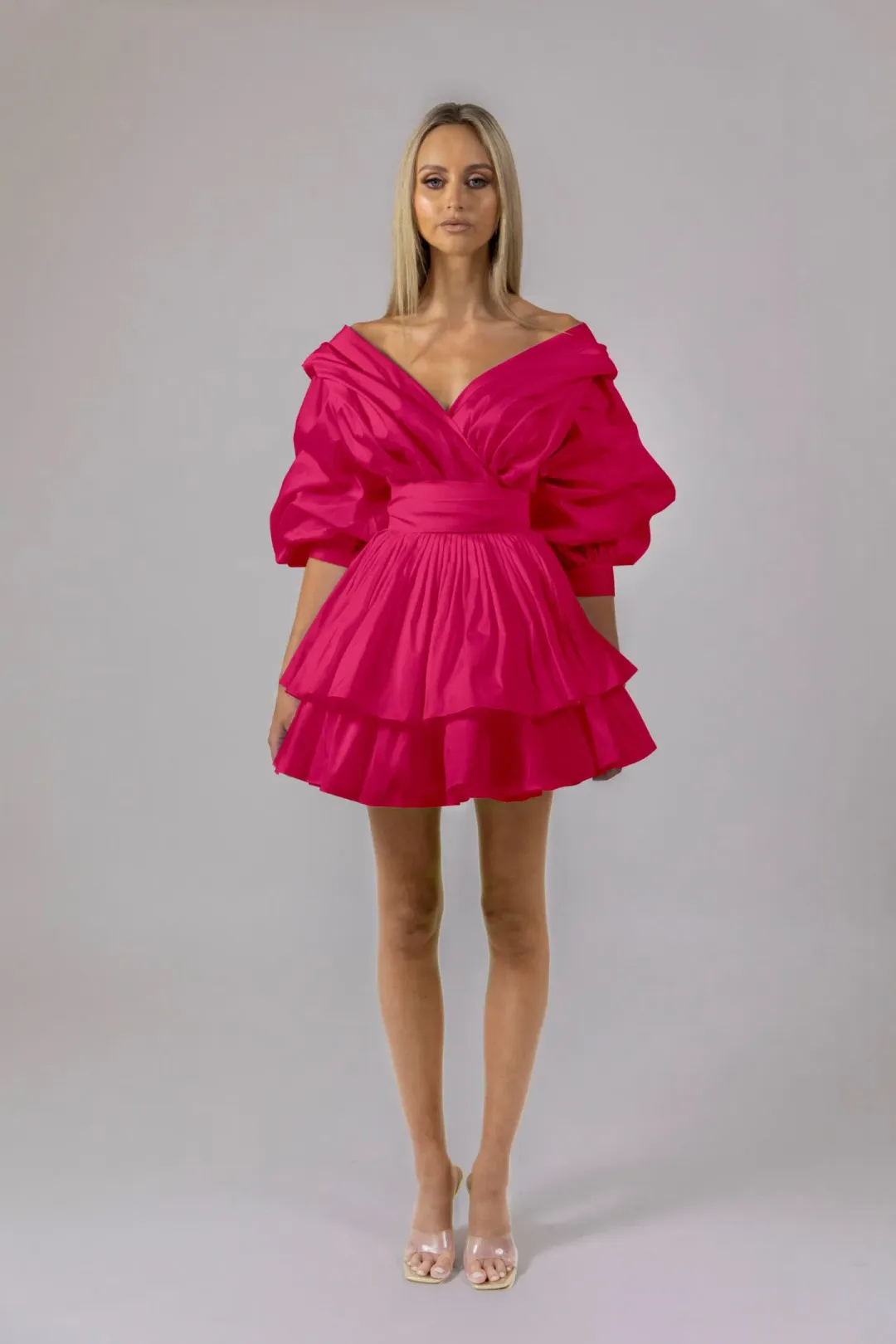 Alin Le Kal Chloe Dress Fuchsia Pink Size 8 for rent on The Volte - main image