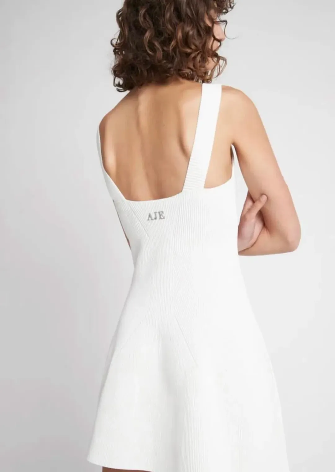 Aje Casa Mini Knit Dress White Size 6 for rent on The Volte - main image