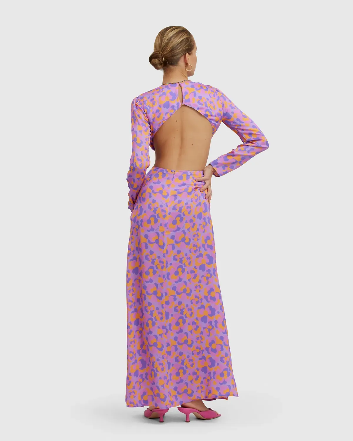 The Wolfgang Isle Maxi Dress Purple & Orange Size 8  - Image 3