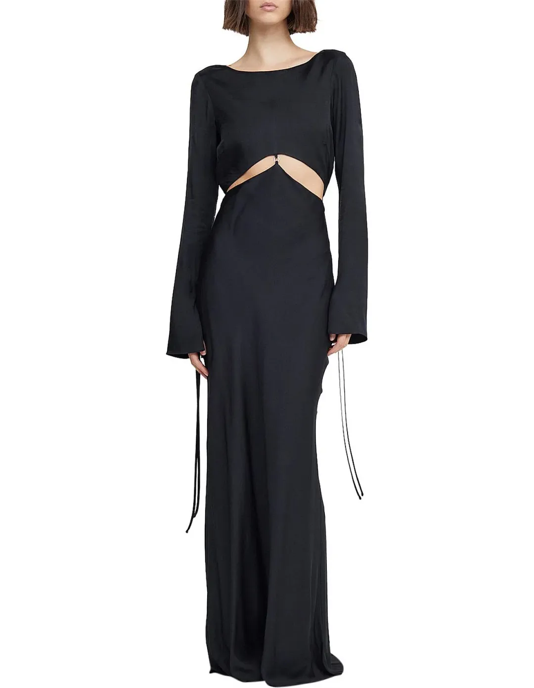 Bec & Bridge Diamond Days Long Sleeve Maxi Dress Black Size 6 for rent on The Volte - main image