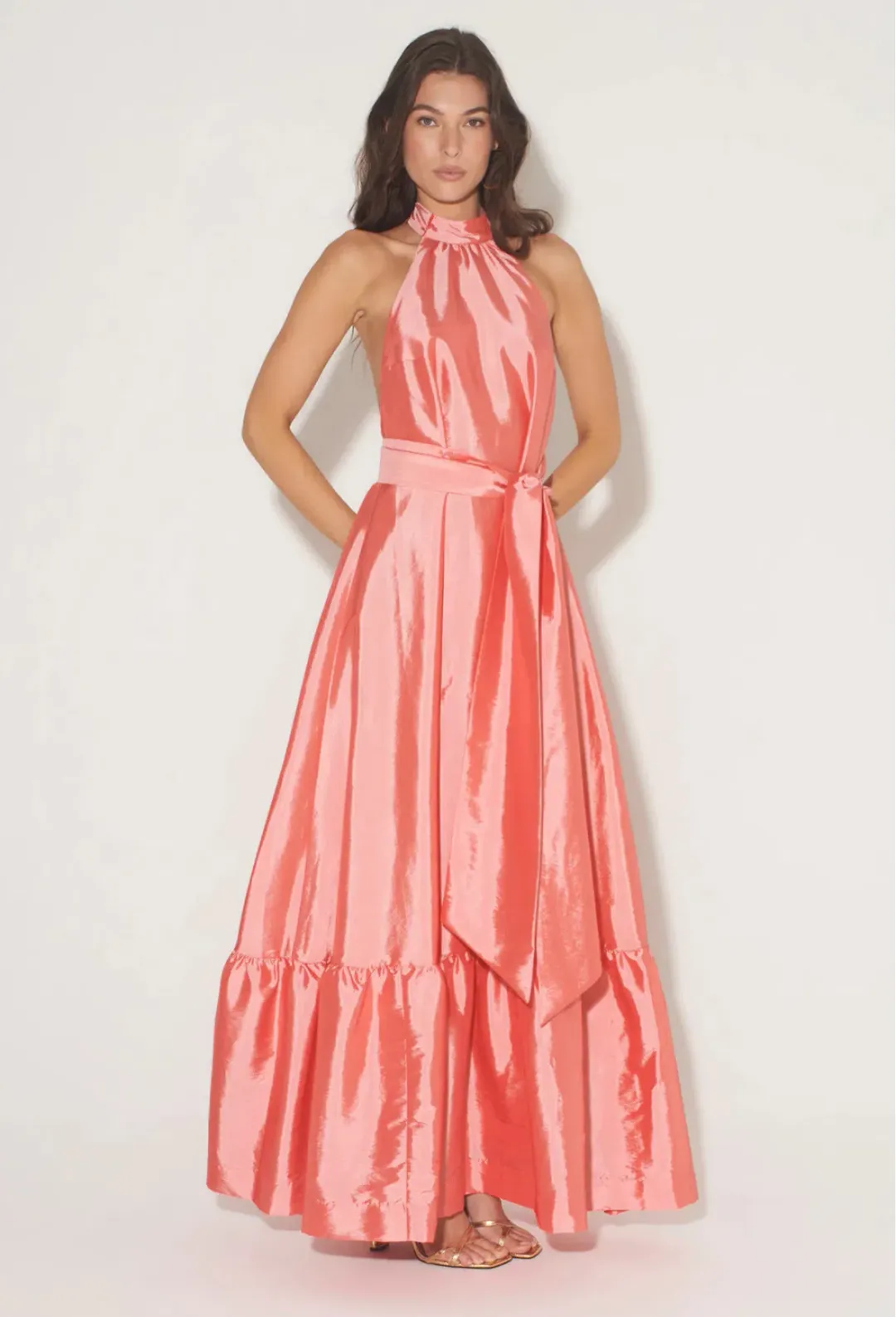 Hansen & Gretel Gateau Gown Watermelon Size M / AU 8 for rent on The Volte - main image