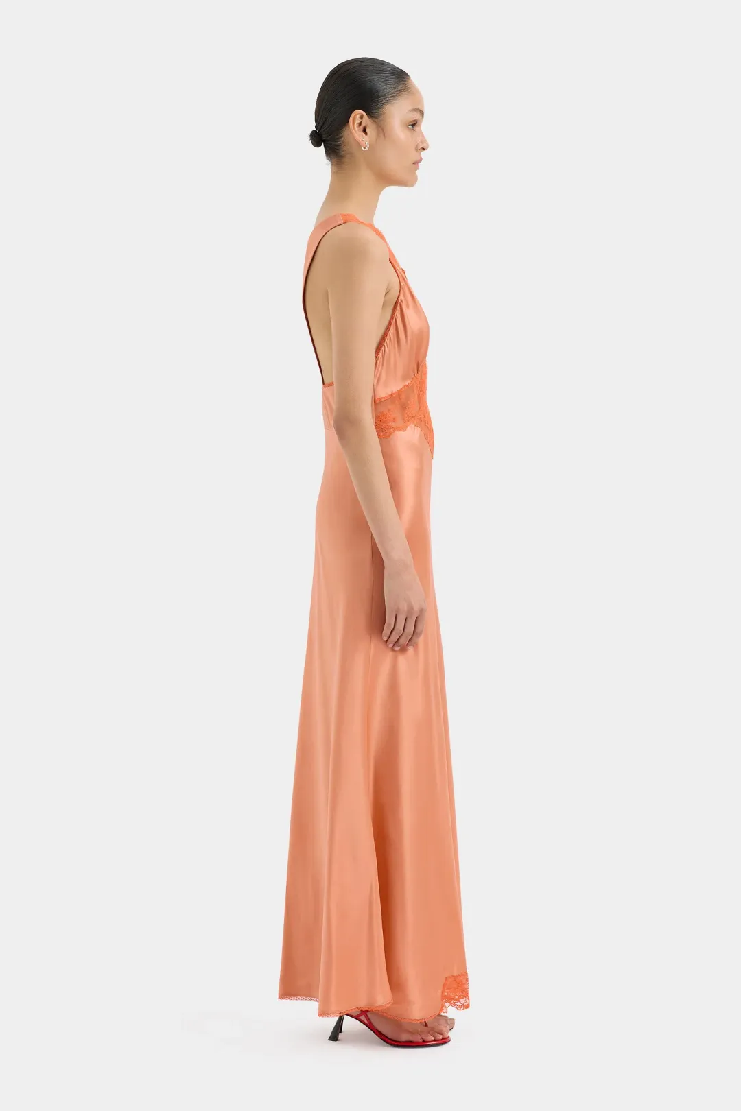 Sir the Label Aries Cut Out Gown Peach Size 3 /AU 12 for rent on The Volte - main image