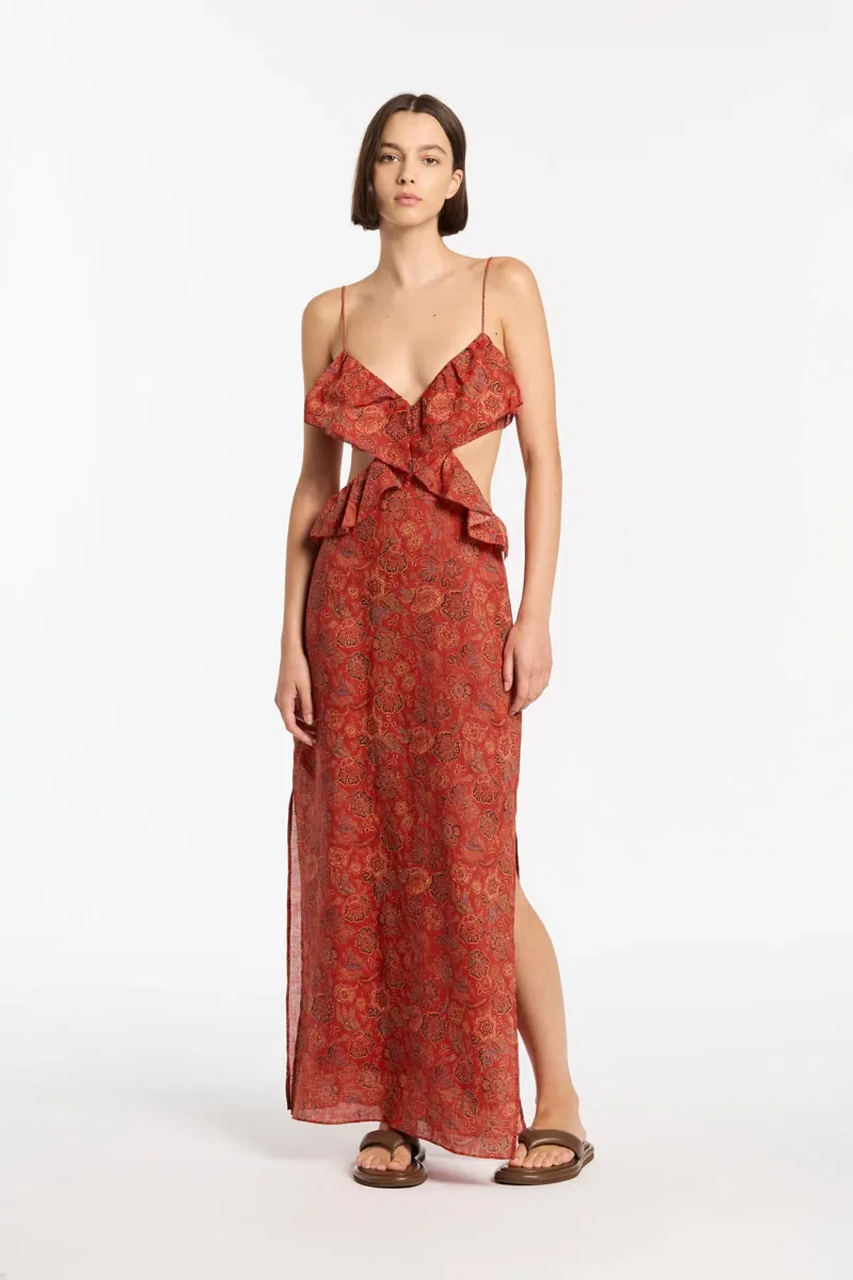 Sir the Label Allegra Frill Maxi Dress Floral Print Size 1 / AU 8 - Image 1