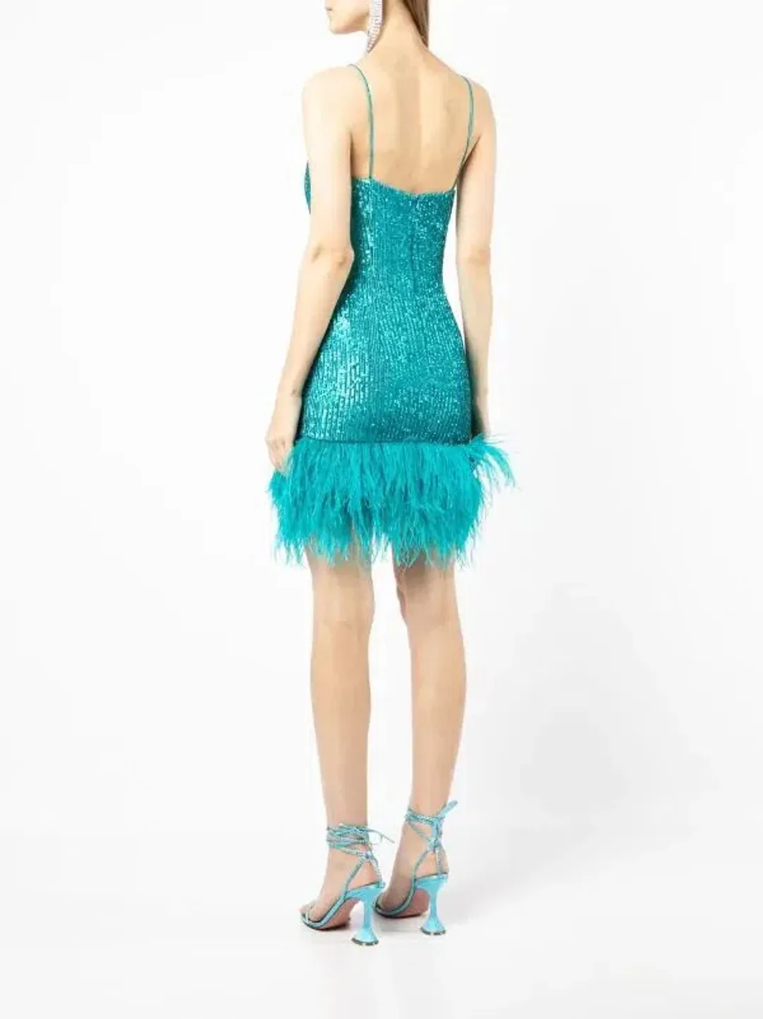 Rebecca Vallance Missing Hours Mini Dress Turquoise Size 10 for rent on The Volte - main image