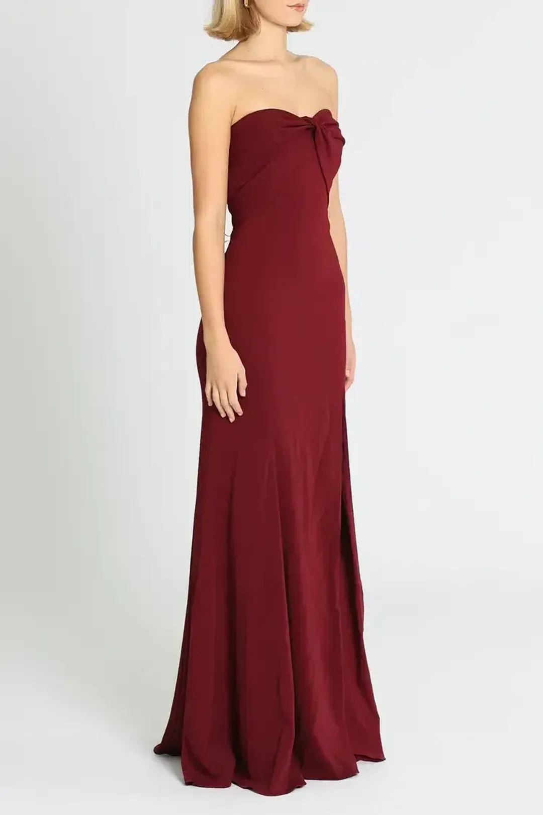 Jay Godfrey Cambridge Gown in Bordeaux Size 10 for rent on The Volte - main image