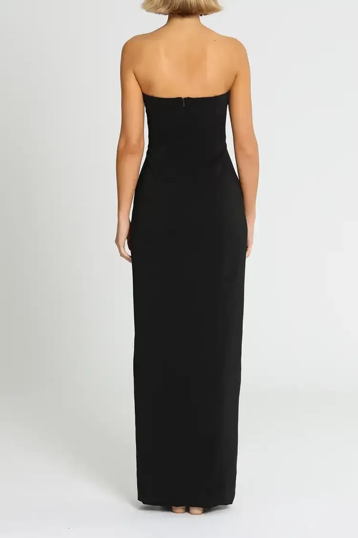 Jay Godfrey Varys Strapless Ruffle in Black Gown Size 8 - Image 3