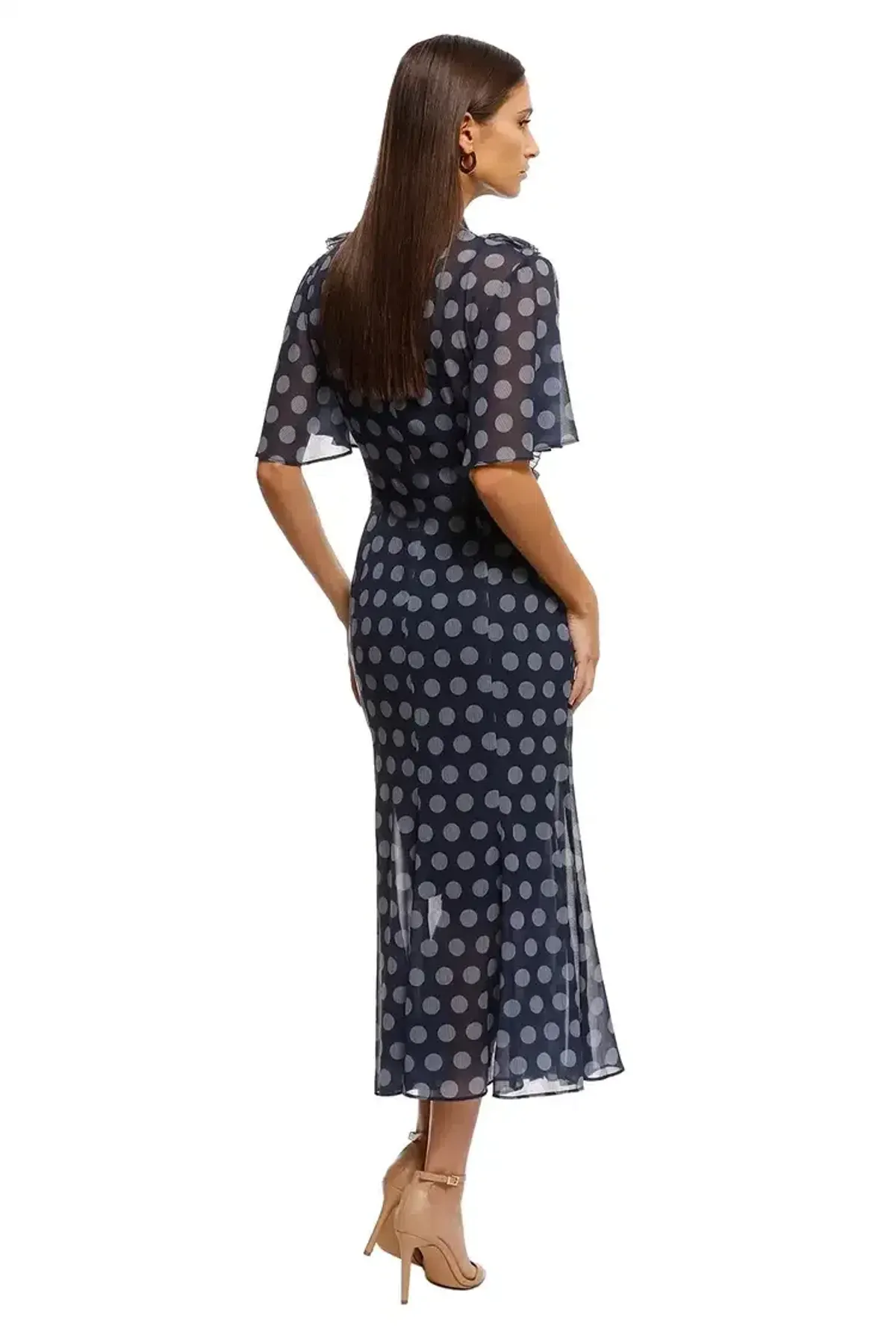 Keepsake the Label Passion Midi Dress in Midnight Polka Dot Size 12 - Image 3