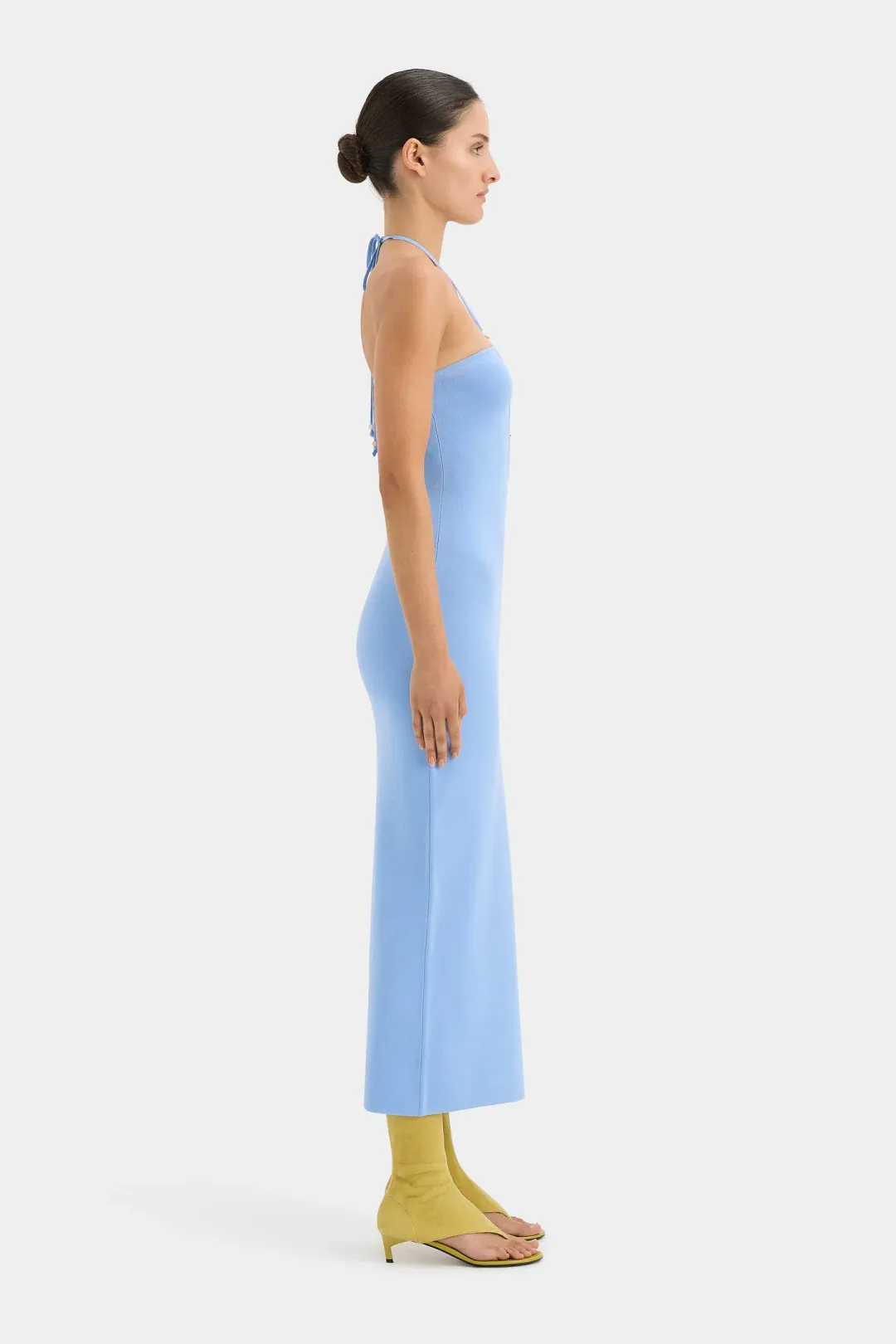 Sir the Label Salvador Beaded Halter Dress Blue Size 1 / AU 8 for rent on The Volte - main image