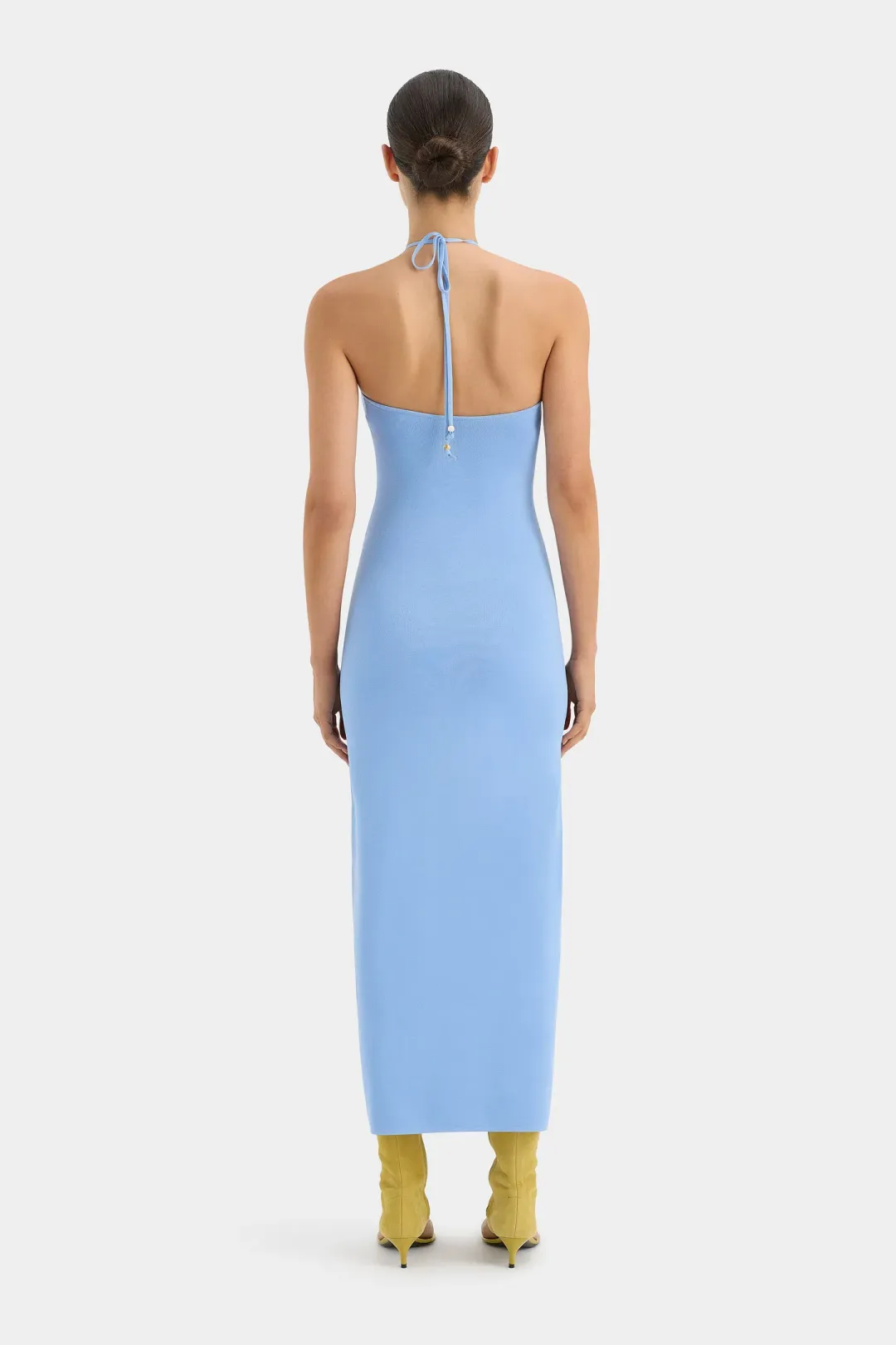 Sir the Label Salvador Beaded Halter Dress Blue Size 1 / AU 8 for rent on The Volte - main image