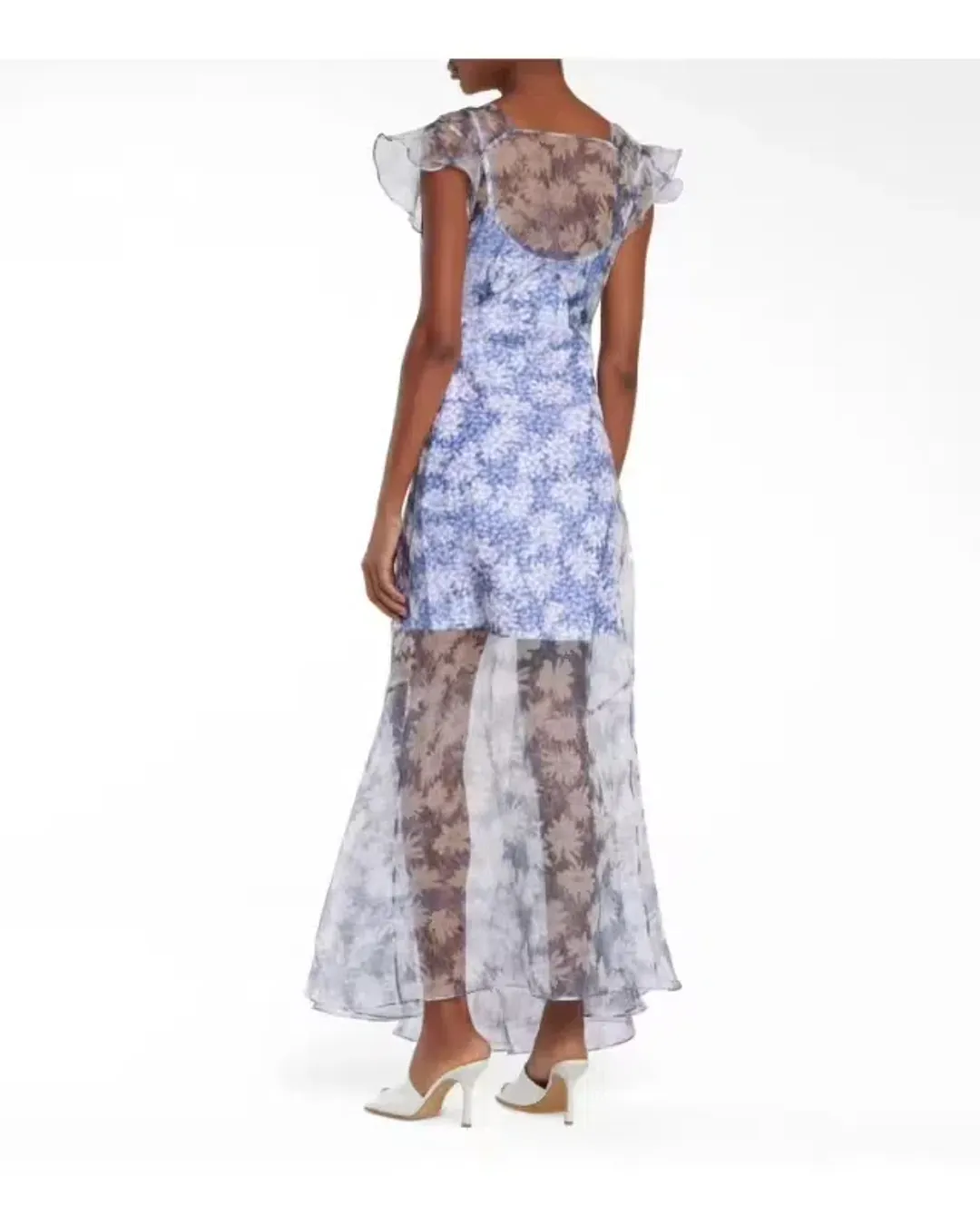 Sir the Label Anais Low Back Gown Blue Anais Floral Print Size 8 for rent on The Volte - main image