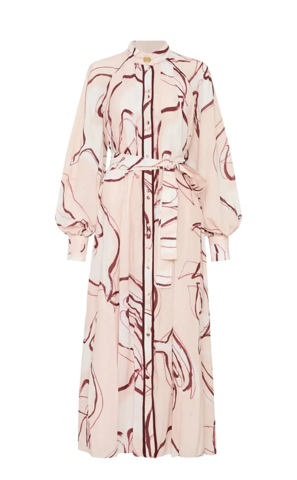 Aje Beatrice Pleated Midi Dress Whimsical Dove Print Size 12 - Image 3