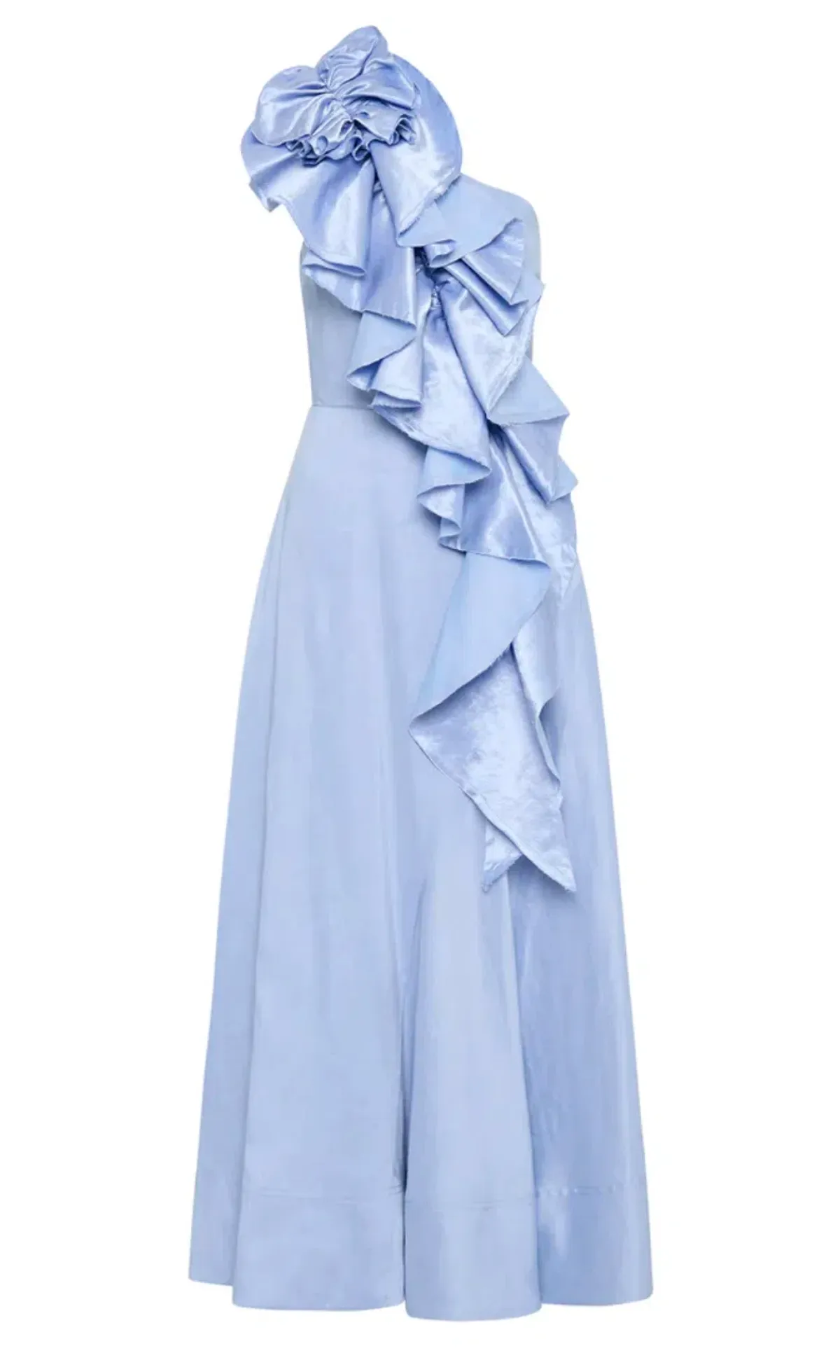 Aje Adelia Ruffle Midi Dress Light Sky Blue Size 12 - Image 5
