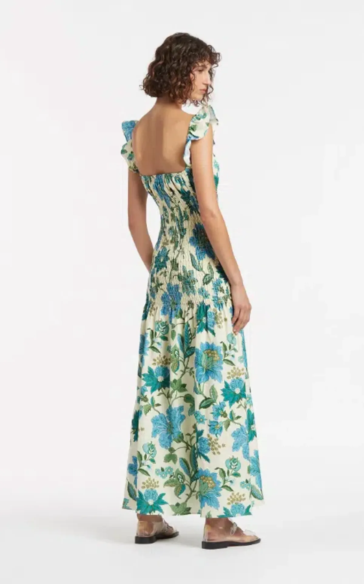 Sir the Label Alexandre Ruched Midi Dress Floral Size 2 / AU 10 - Image 3