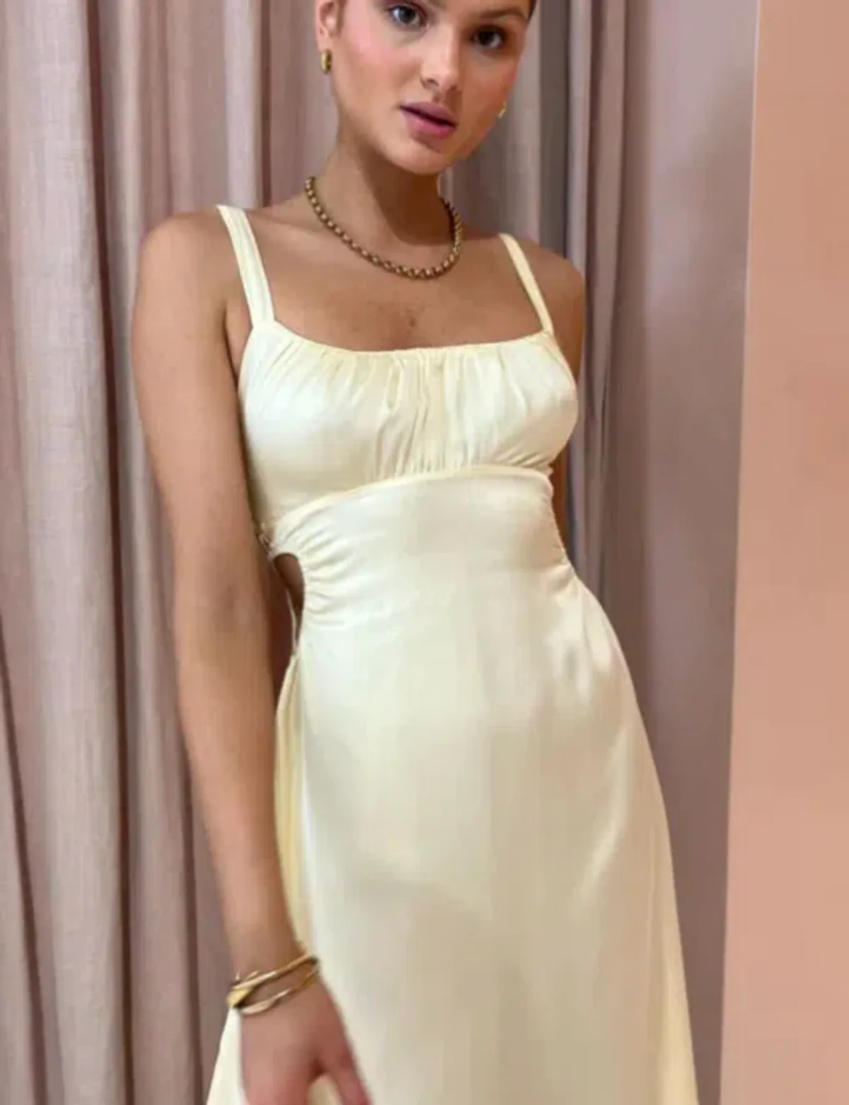 Hansen & Gretel Carlos Dress Lemon Yellow Size M / AU 10 - Image 2