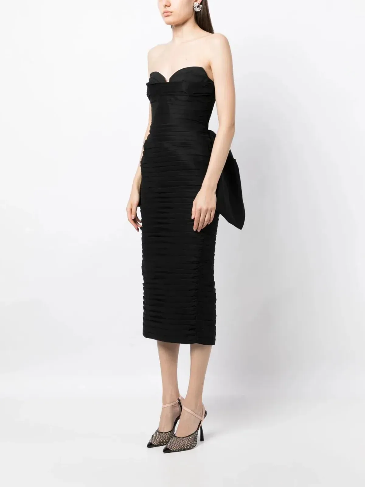 Rachel Gilbert Marji Midi Dress Black Size 10 - Image 2