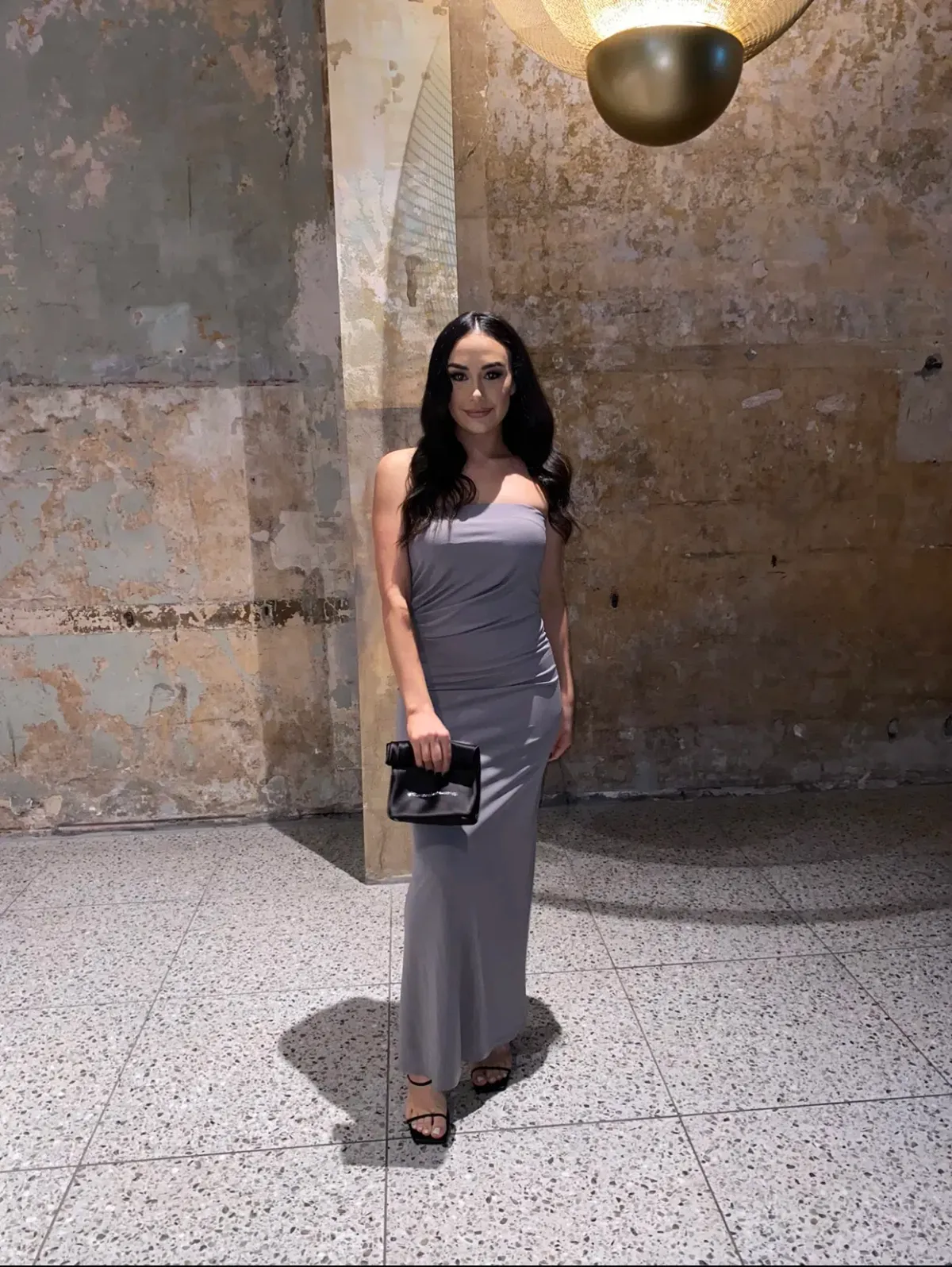 Christopher Esber Strapless Ruched Dress Grey Size 10 - Image 5