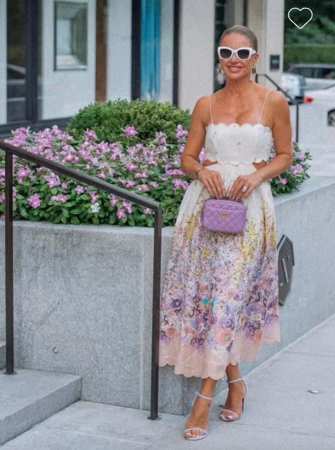 Zimmermann Jude Scallop Midi Dress in Peach Gradient Floral  Size 1 /Au 10 for rent on The Volte - main image