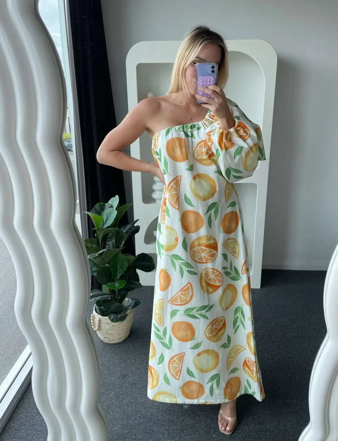 Ambra Maddalena Ophelia Dress In Orange Size 10 for rent on The Volte - main image