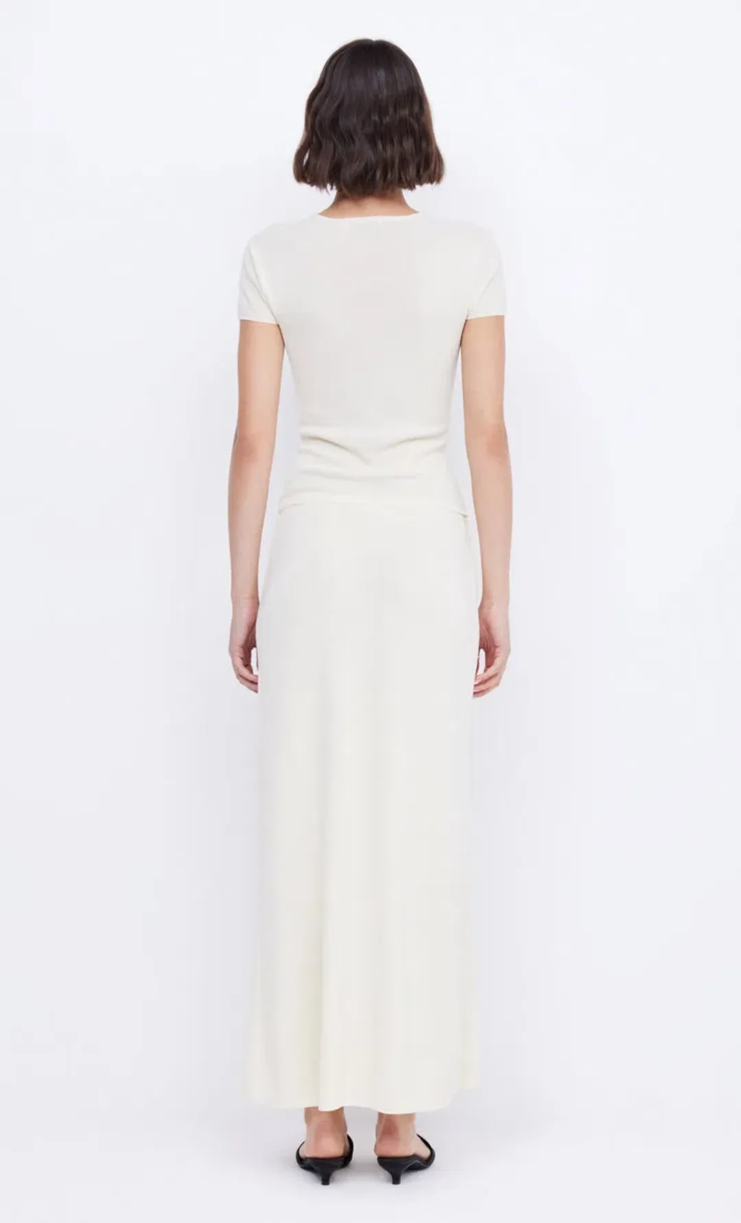 Bec & Bridge Caspian Knit Top Milk Cream Size 8 for rent on The Volte - main image