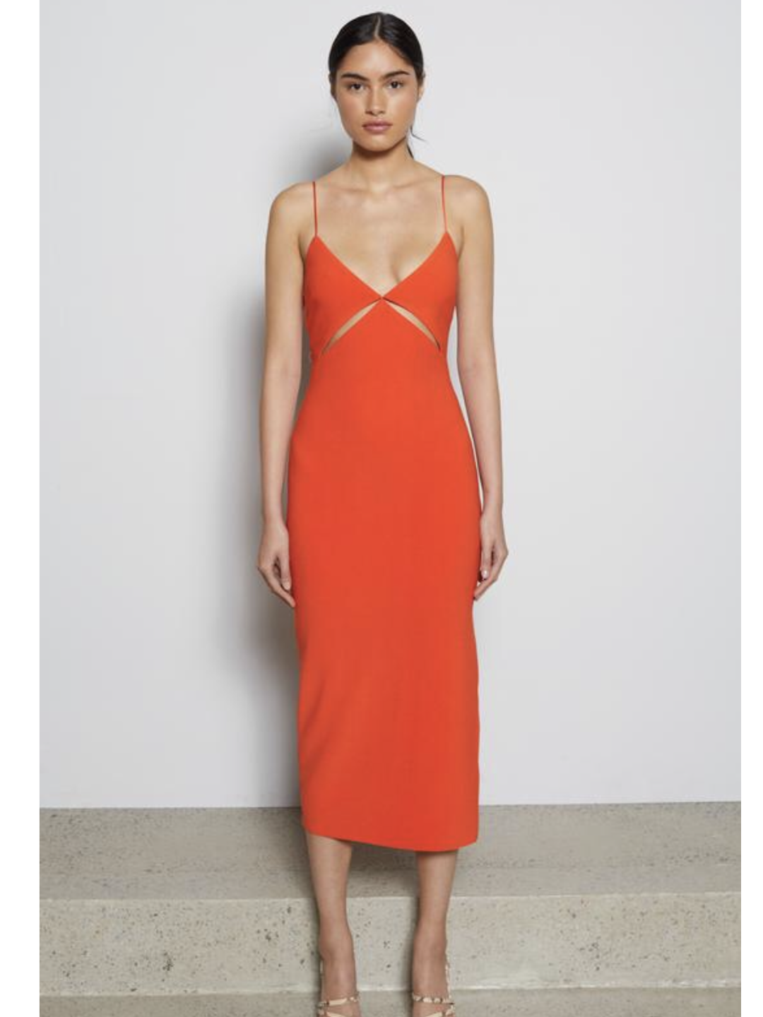Bec + Bridge Ulla Cut Out Midi Dress - Orange Size 12 for rent on The Volte - main image