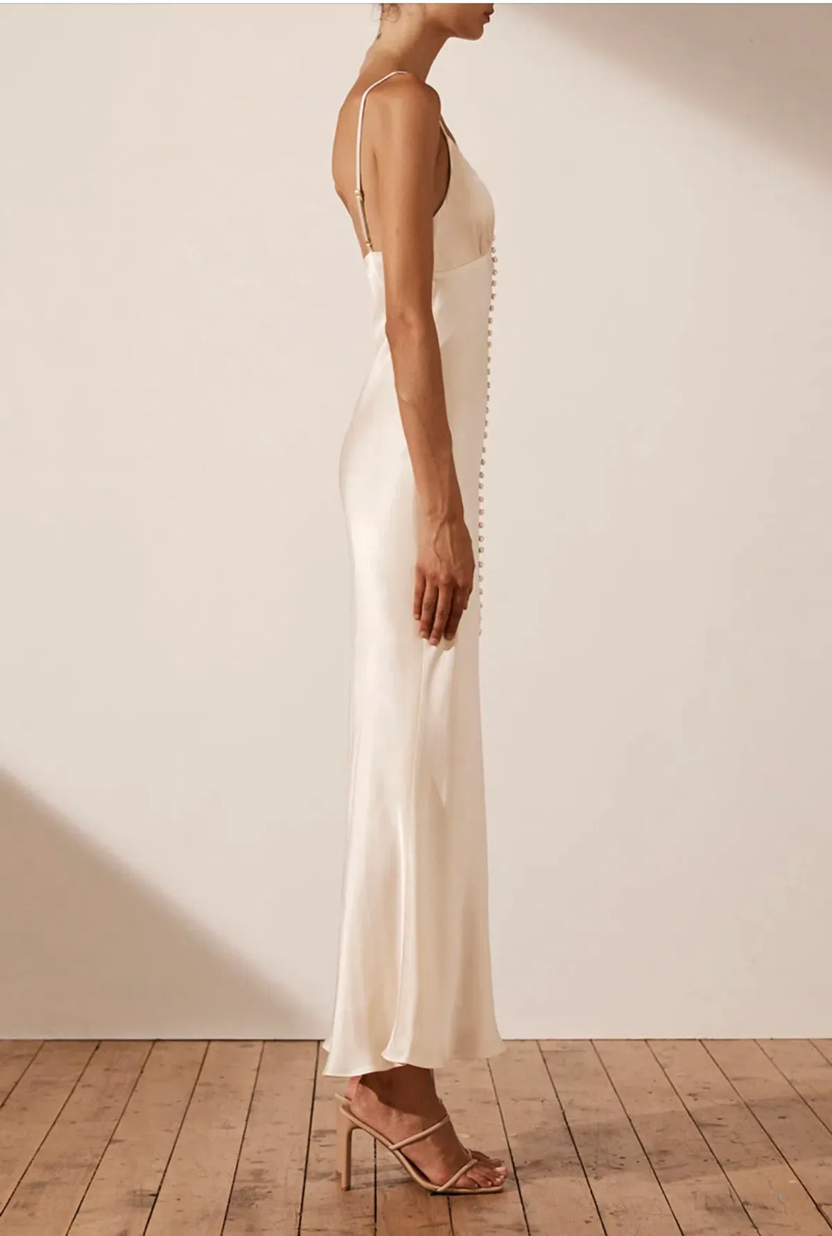 Shona Joy La Lune Bias Slip Dress Cream Size 6 - Image 4