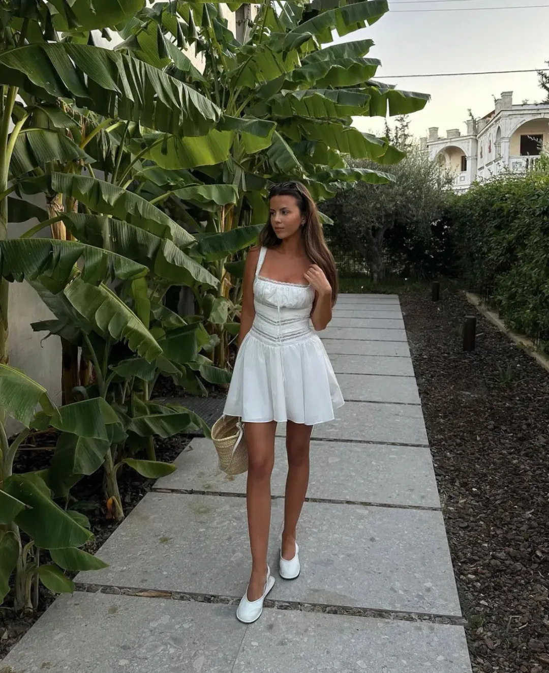 House Of CB Tiffani Trim Mini Lace Dress White Size XS / AU 6 for rent on The Volte - main image