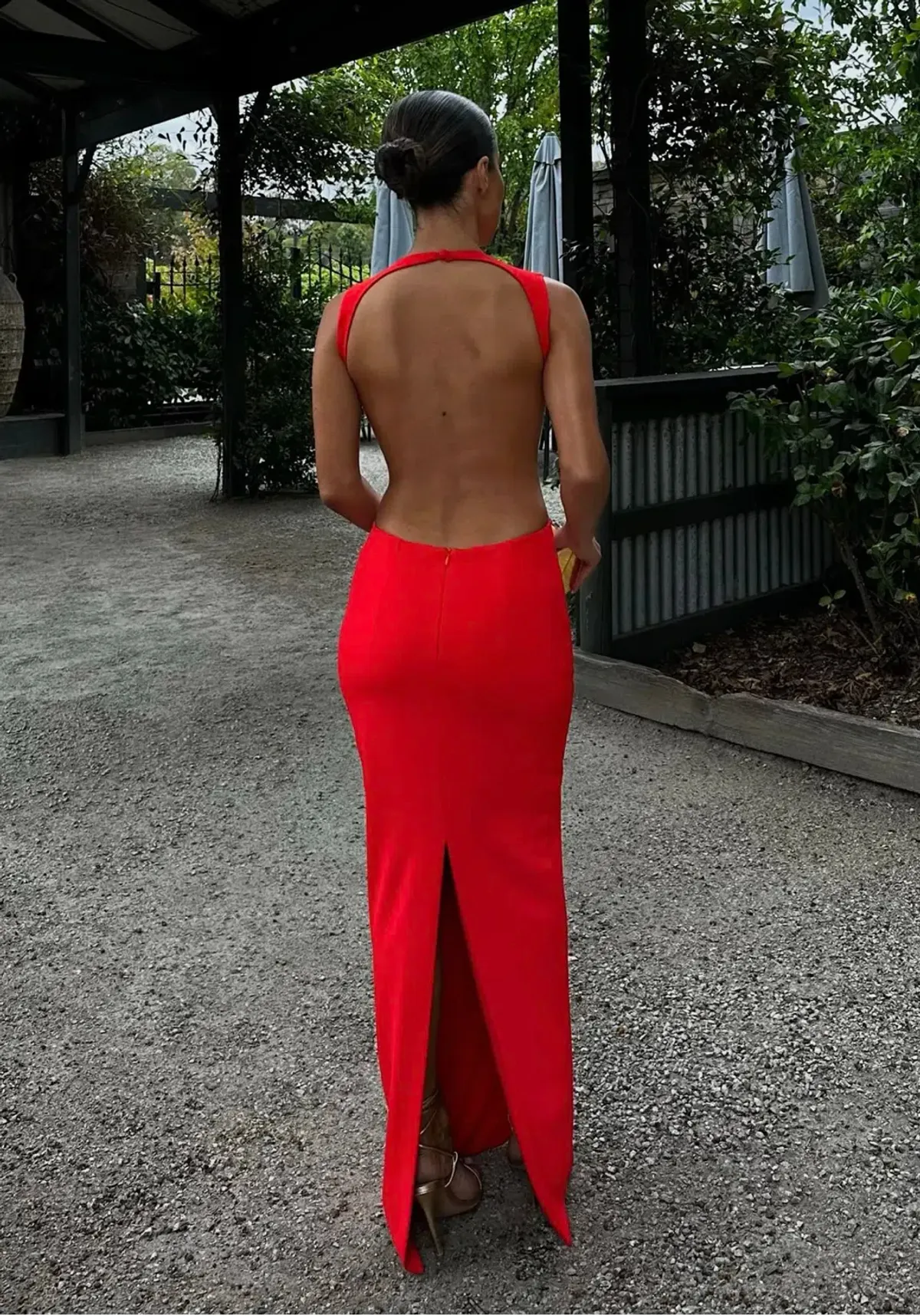 Effie Kats Valencia Gown Red Size M/Au 10 - Image 2