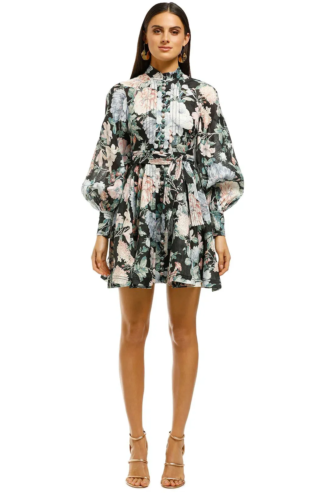 Zimmermann Verity Rouleau Short Dress Print Size 8 for rent on The Volte - main image