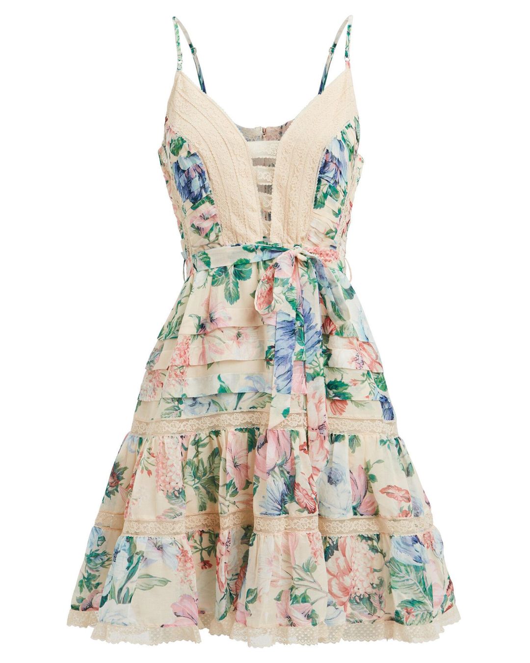 Zimmermann Verity Scallop Short Dress Print Size 2/ AU 12 for rent on The Volte - main image