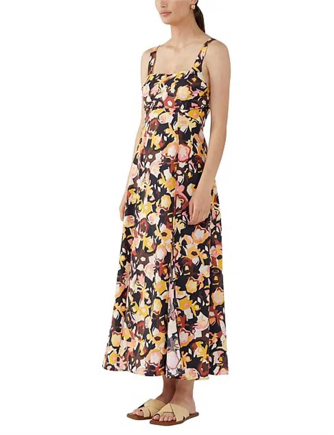 Camilla & Marc Delfino Long Split Skirt Dress Size 14  for rent on The Volte - main image