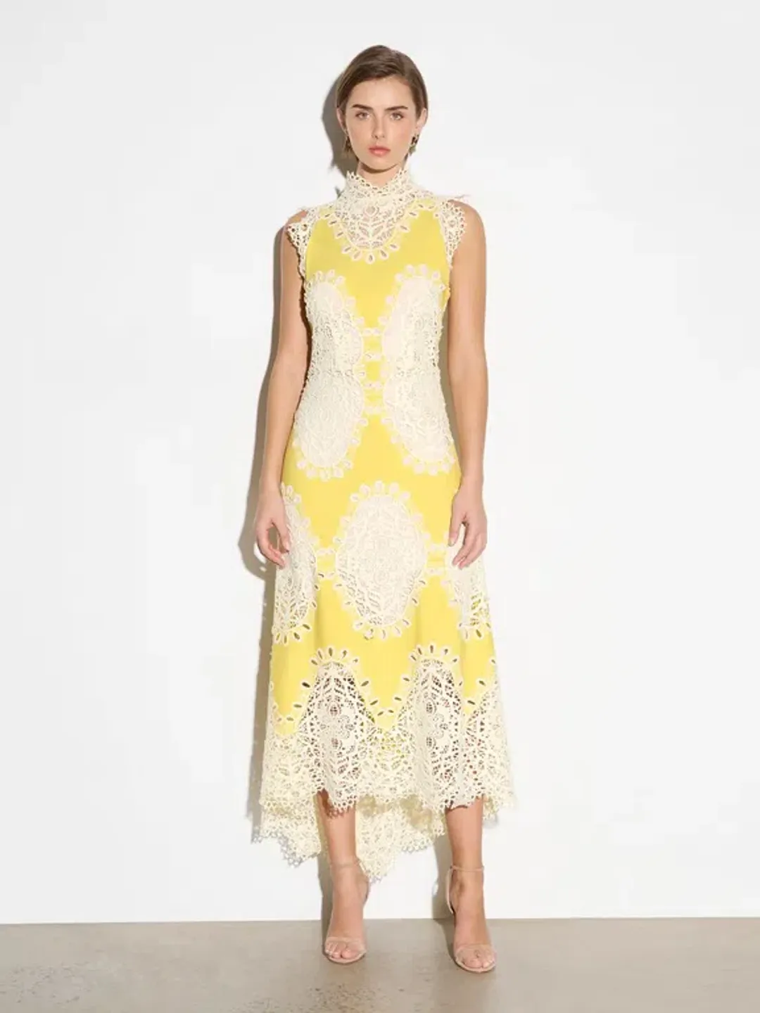 Moss and Spy Mimosa A line Dress Yellow Size 14 for rent on The Volte - main image
