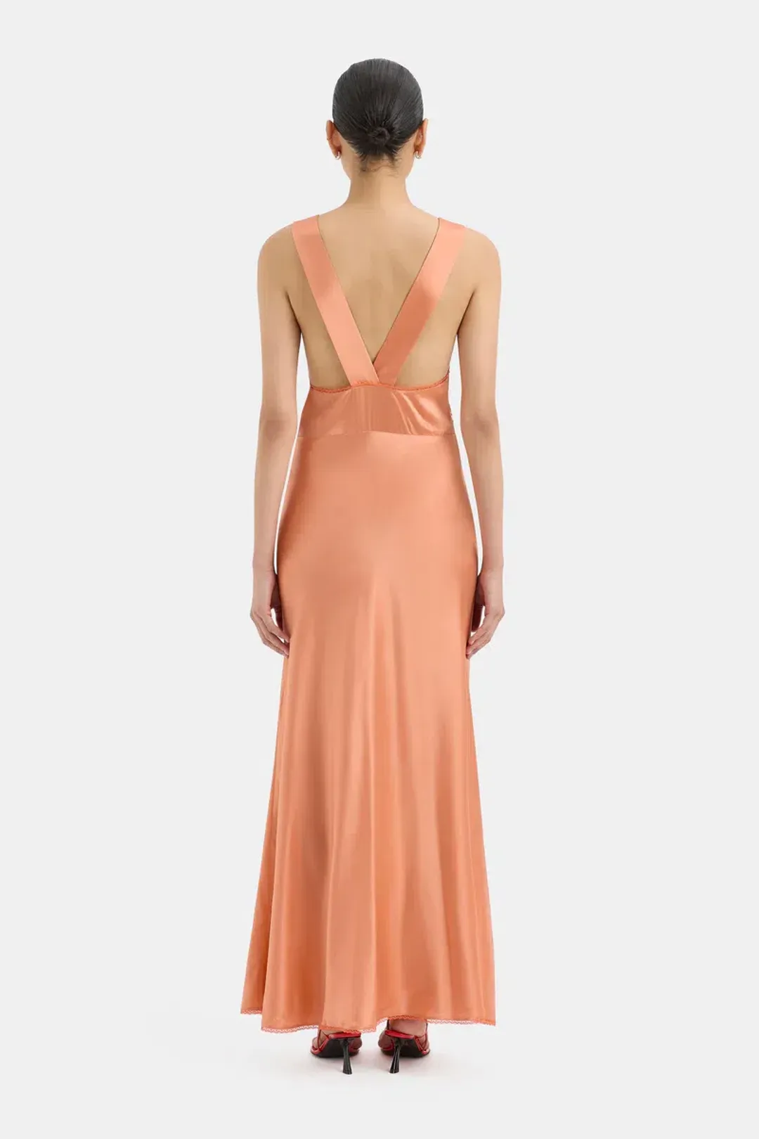 Sir the Label Aries Cutout Gown Peach Size 1 / AU 8 for rent on The Volte - main image