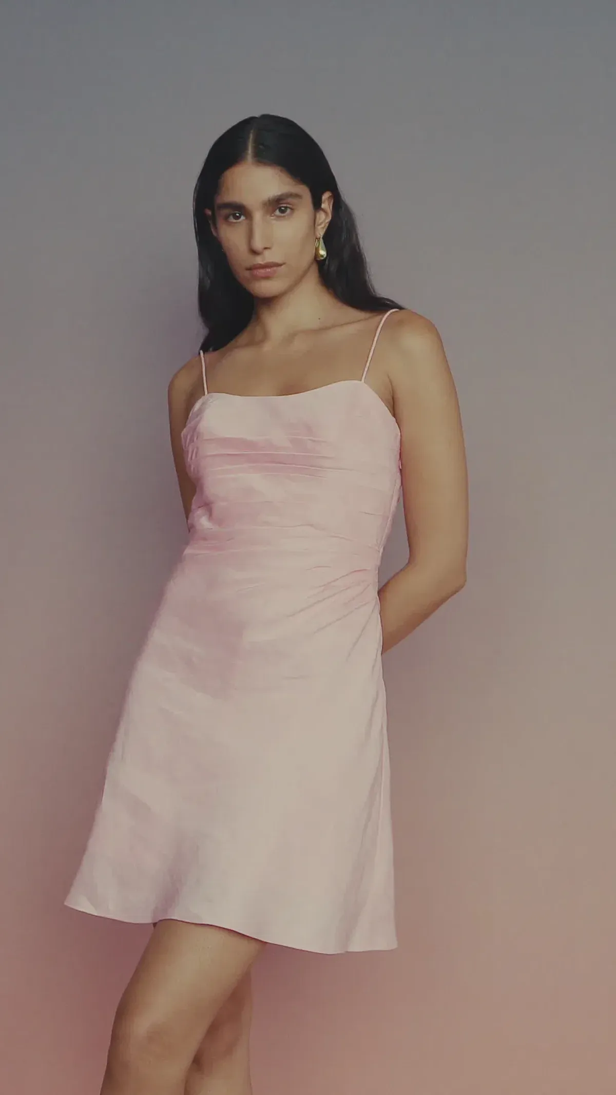 Aje Clarice Draped Mini Slip Dress Bon Bon Pink Size 8 - Image 2